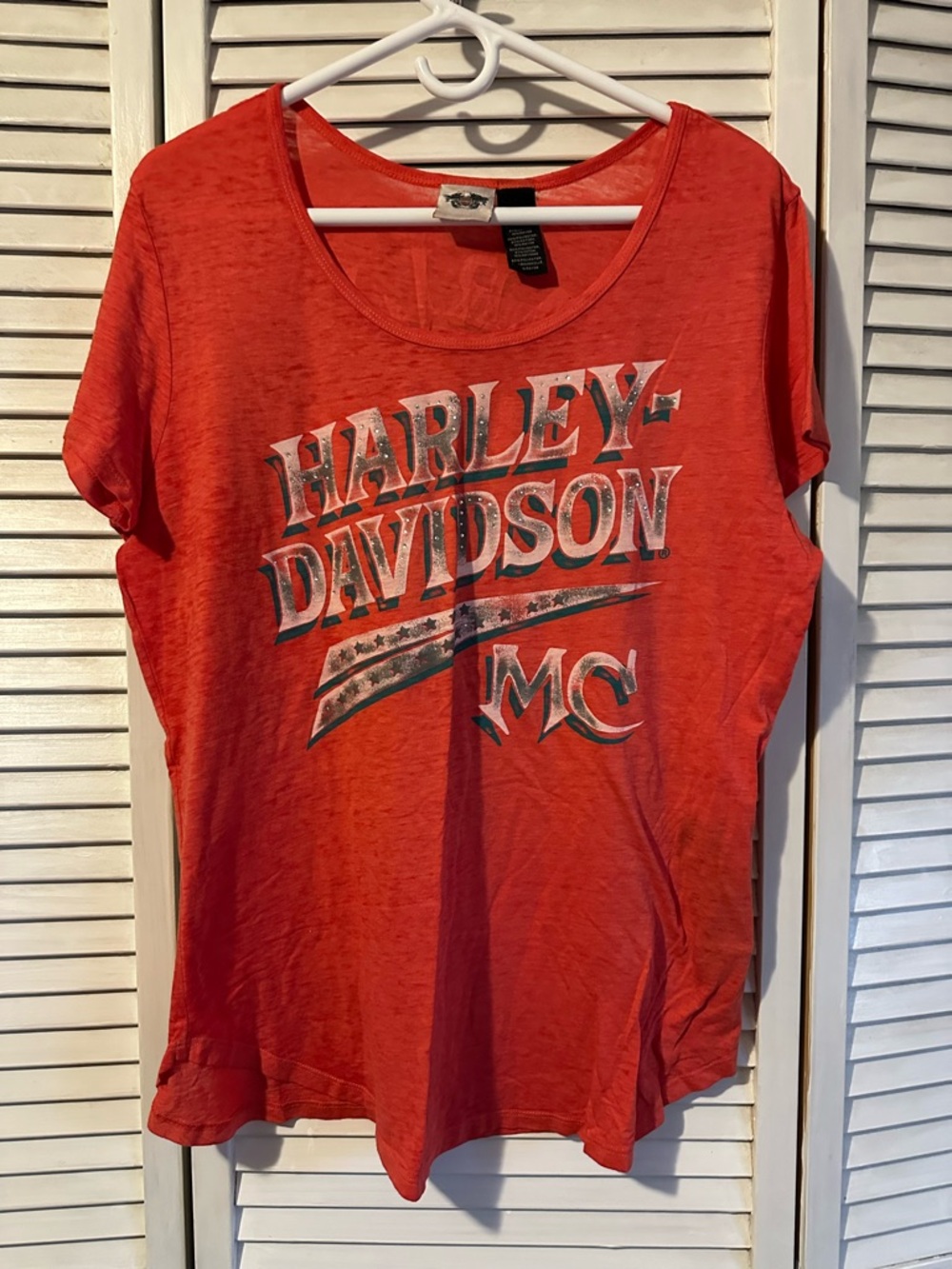 Harley-Davidson Women's Bright Red Graphic Short Sleeve Tee
